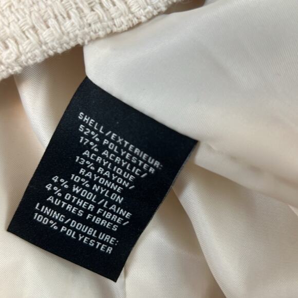 7 For All Mankind White wool sleeveless wool cut out sides midi Dress size sm - Picture 9 of 9